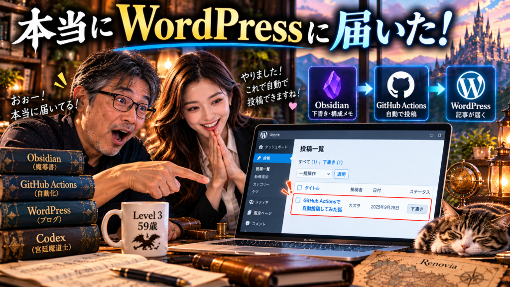 WordPressに届いた!